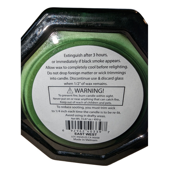 EAST WEST 16oz Cedar Blossom Octagonal Jar Candle - Gift wrapped! - Picture 5 of 7